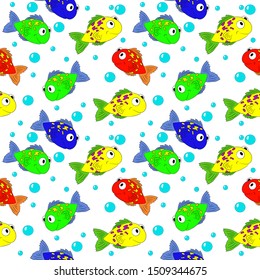 
vector illustration . baby fish pattern,