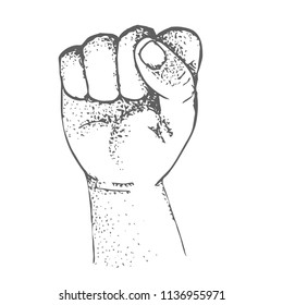 Vector illustration of a baby fist