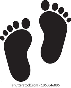 Vector illustration of the baby footprint