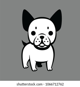 Vector Illustration of Baby French Bulldog