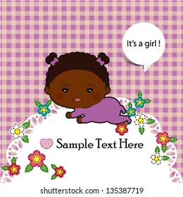 Vector illustration of baby girl