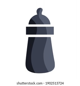 vector illustration of a baby milk pacifier icon.  illustration for the milk container.  flat minimalist design eps 10
