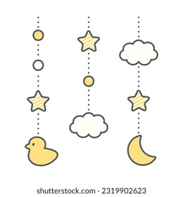 Vector illustration of Baby Mobiles