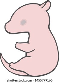 Vector illustration of baby mouse