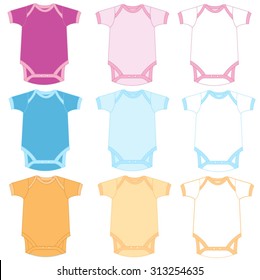 Vector Illustration Of Baby Onesie