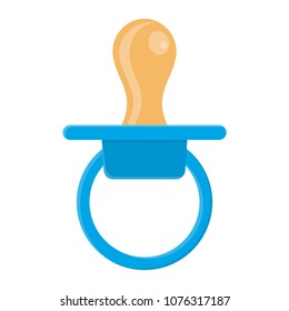 Vector illustration. Baby pacifier in a flat style.