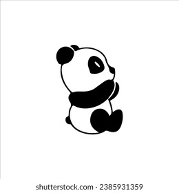 vector illustration of baby panda