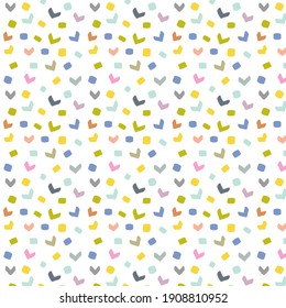 Vector illustration for Baby pattern of cartoon hand-drawn doodle. Kids design for baby textile, postcards, stikers with bright colors, trendy elements and home decor elements.