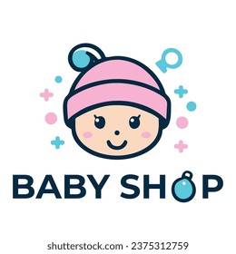 Vector illustration of the Baby Shop Logo Icon Template