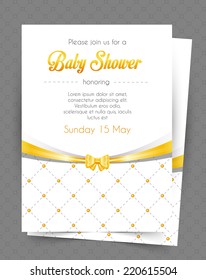 Vector illustration of Baby shower card template