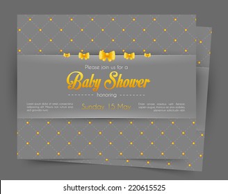 Vector illustration of Baby shower card template