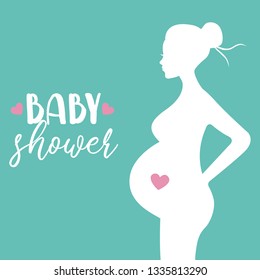 Vector illustration of a baby shower Invitation with. Can be used for cards, flyers, posters.