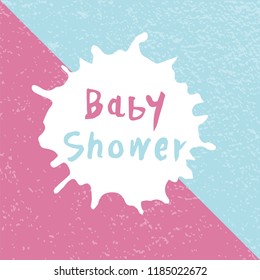 Vector illustration of baby shower text
