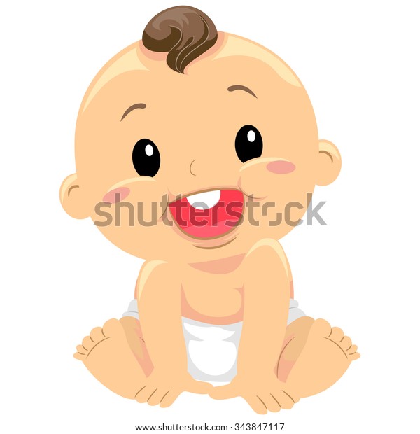 Vector Illustration Baby Sitting Stock Vector (Royalty Free) 343847117