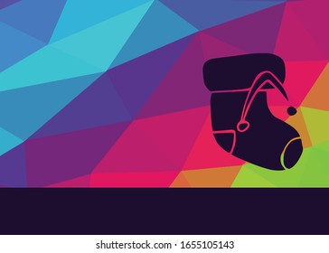 Vector Illustration of Baby Socks Fashion with Rainbow Background. This is Good for Layout, Posters and More.