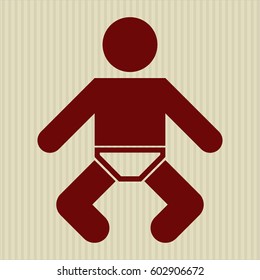 Vector illustration of Baby vector symbol
