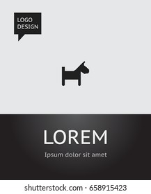 Vector Illustration Of Baby Symbol On Toy Icon. Premium Quality Isolated Puppy Element In Trendy Flat Style.