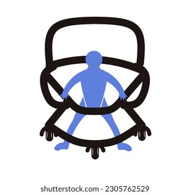 Vector illustration of a Baby Walker on a white background
