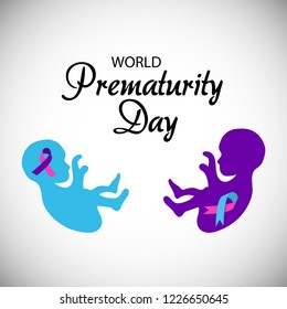 Vector illustration of a Bacckground or Poster for Health care World Prematurity Day.
