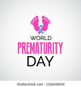 Vector illustration of a Bacckground or Poster for Health care World Prematurity Day.
