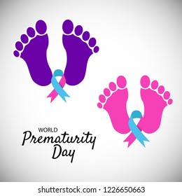 Vector illustration of a Bacckground or Poster for Health care World Prematurity Day.
