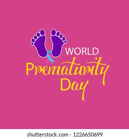 Vector illustration of a Bacckground or Poster for Health care World Prematurity Day.

