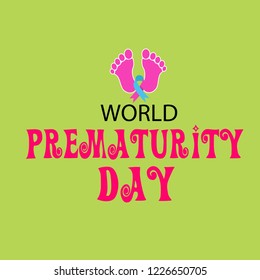 Vector illustration of a Bacckground or Poster for Health care World Prematurity Day.
