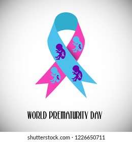 Vector illustration of a Bacckground or Poster for Health care World Prematurity Day.
