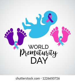 Vector illustration of a Bacckground or Poster for Health care World Prematurity Day.
