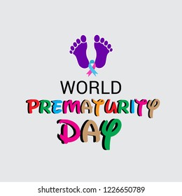 Vector illustration of a Bacckground or Poster for Health care World Prematurity Day.
