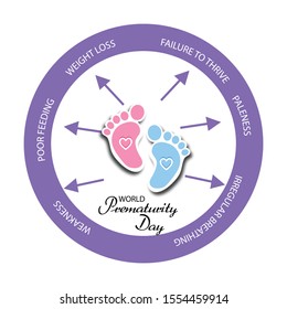 Vector illustration of a Bacckground or Poster for Health care World Prematurity Day.
