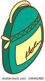 Ilustración vectorial de una bolsa trasera