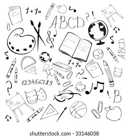 Vector Illustration of Back to school abstract background