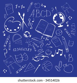Vector Illustration of Back to school abstract background