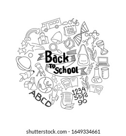 vector illustration of back to school activities suitable for educational theme. Hand drawn illustration of educational icon set perfect for education graphic resources texture and pattern