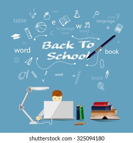 Vector illustration Back to school background.