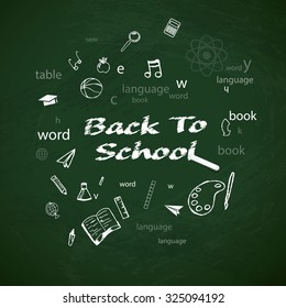 Vector illustration Back to school background.