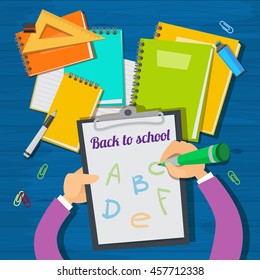 Vector illustration Back to school background