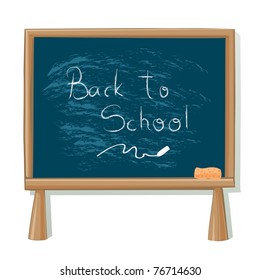 Vector illustration, back to school banner, card concept, white background.