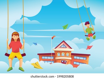 Vector Illustration of Back To School. Best for Book Covers, Backgrounds, Poster, Infographic, vector art