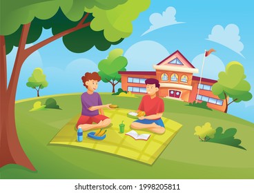 Vector Illustration of Back To School. Best for Book Covers, Backgrounds, Poster, Infographic, vector art