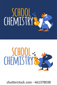 Vector illustration back to school character. On white, on blue 