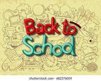 vector illustration of Back to School concept 