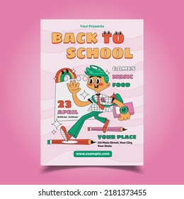 Vector Illustration of Back to School Flyer