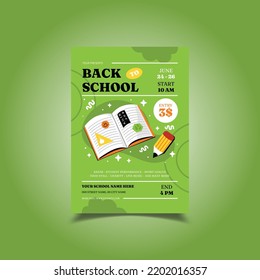 Vector Illustration of Back To School Flyer, Poster