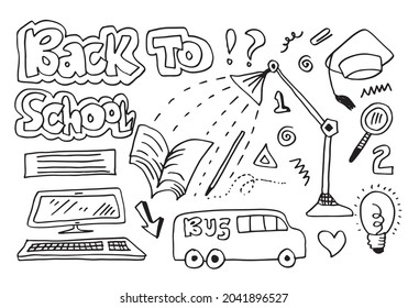 Ilustración vectorial de regreso a la escuela. Es bueno para envolver papel y fondos de pantalla del sitio web.