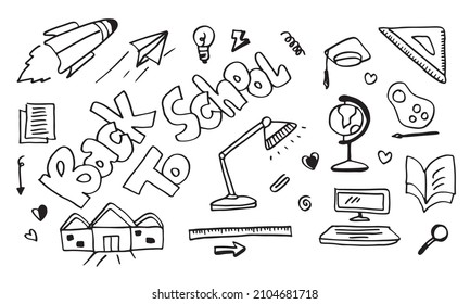 Vector illustration of back to school. Good for wrapping paper and website wallpapers.