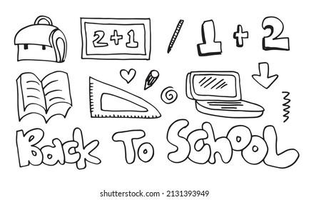 Vector illustration of back to school. Good for wrapping paper and website wallpapers.