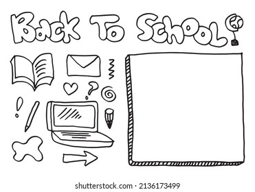 Vector illustration of back to school. Good for wrapping paper and website wallpapers.