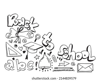 Vector illustration of back to school. Good for wrapping paper and website wallpapers.
